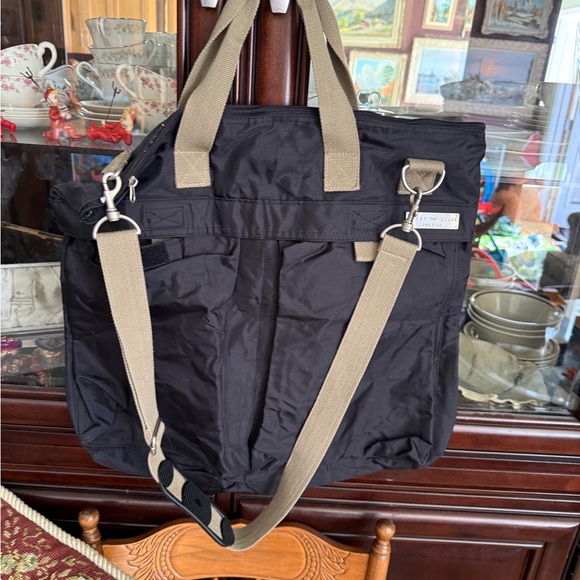 Handbags - Black Nylon Tote Bag